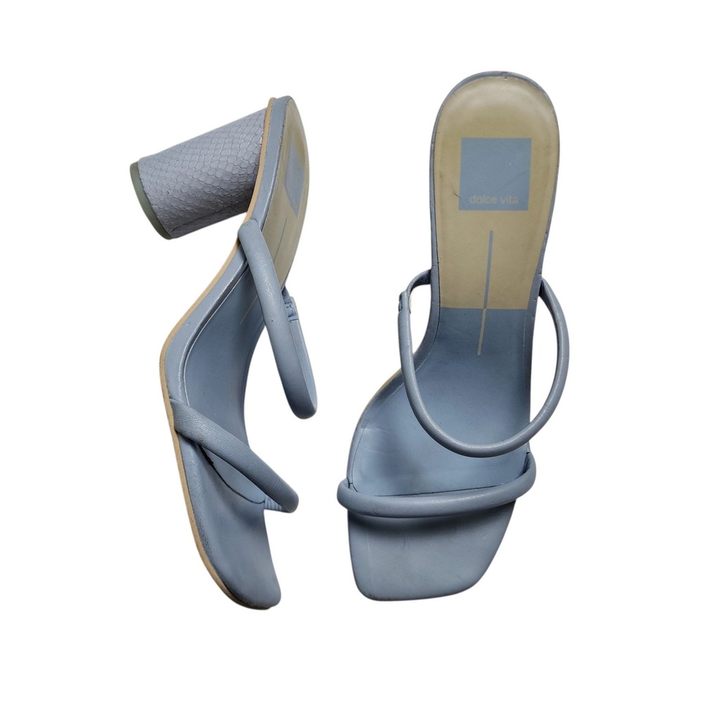 Dolce Vita Womens Noles Sky Blue Stella Square Toe Sandals Size 8 Square Toe